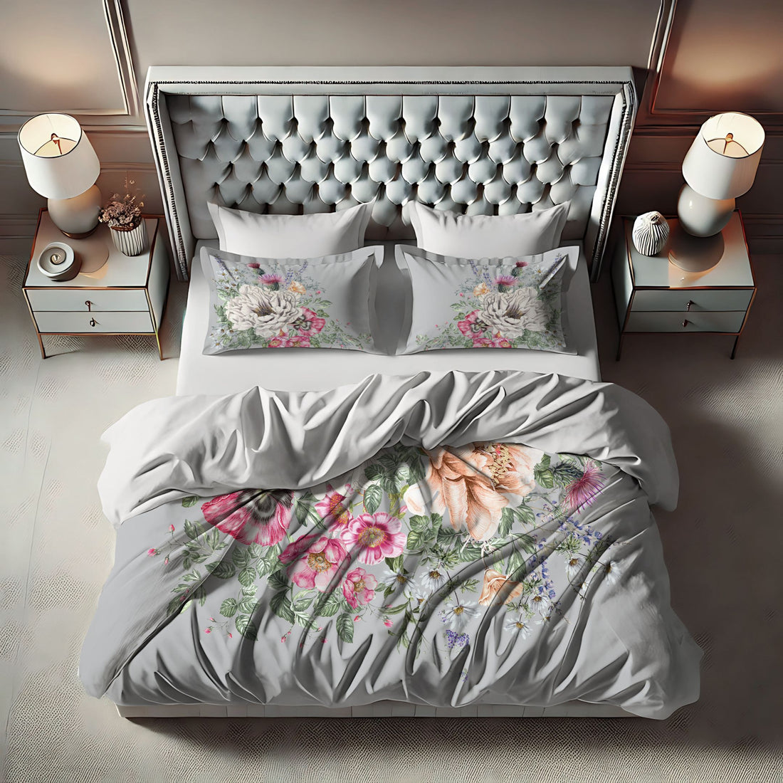Double-Sided Duvet Cover Set Flores