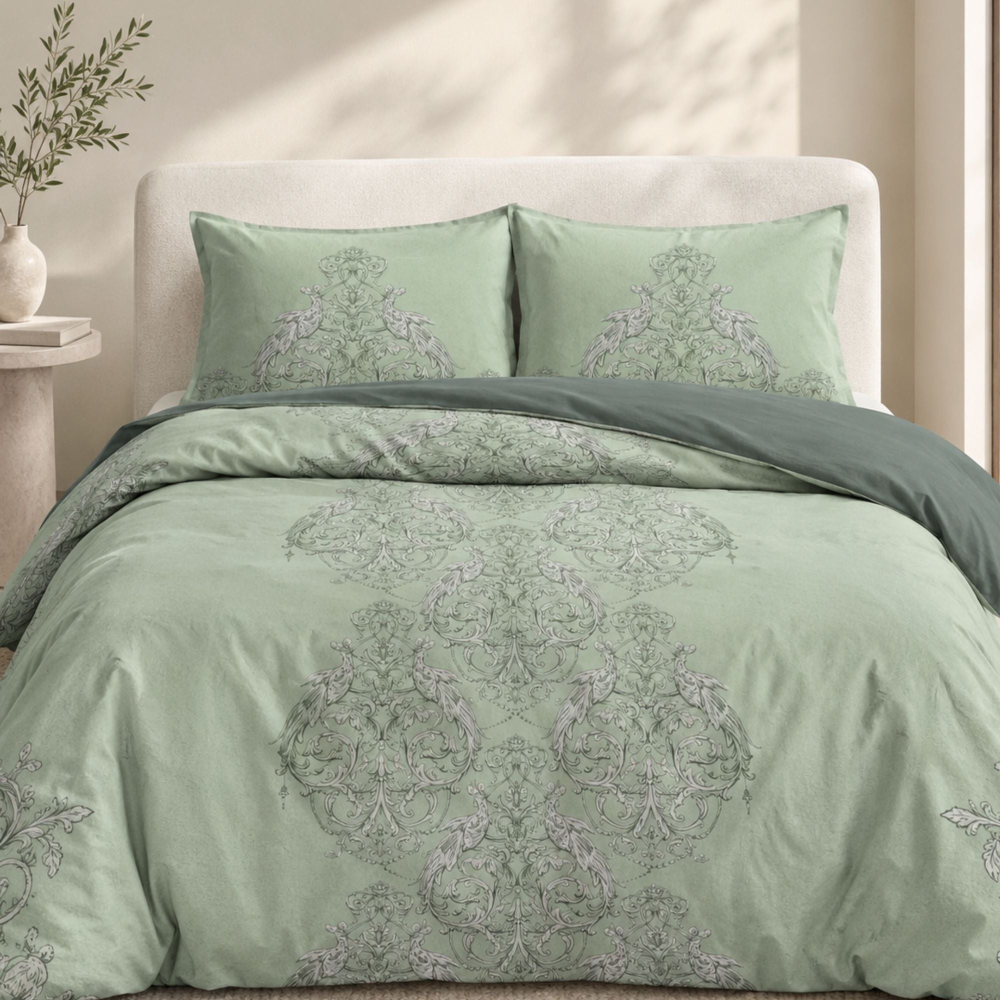 Pavos Quilt &amp; Reversible Duvet Cover Set