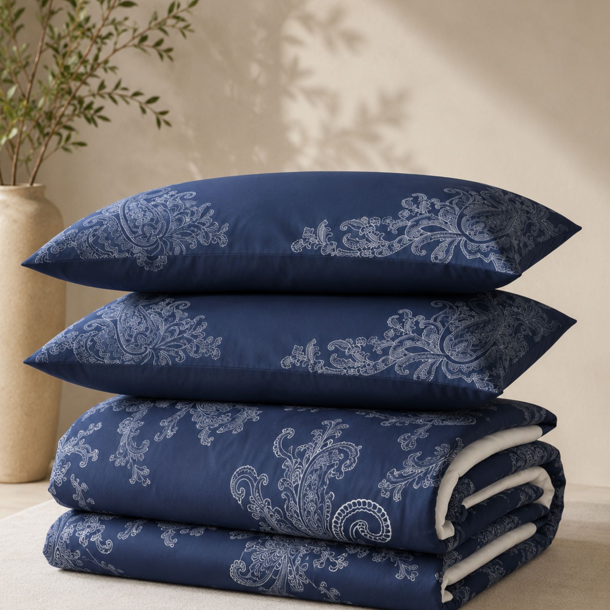 Mira Quilt &amp; Reversible Duvet Cover Set