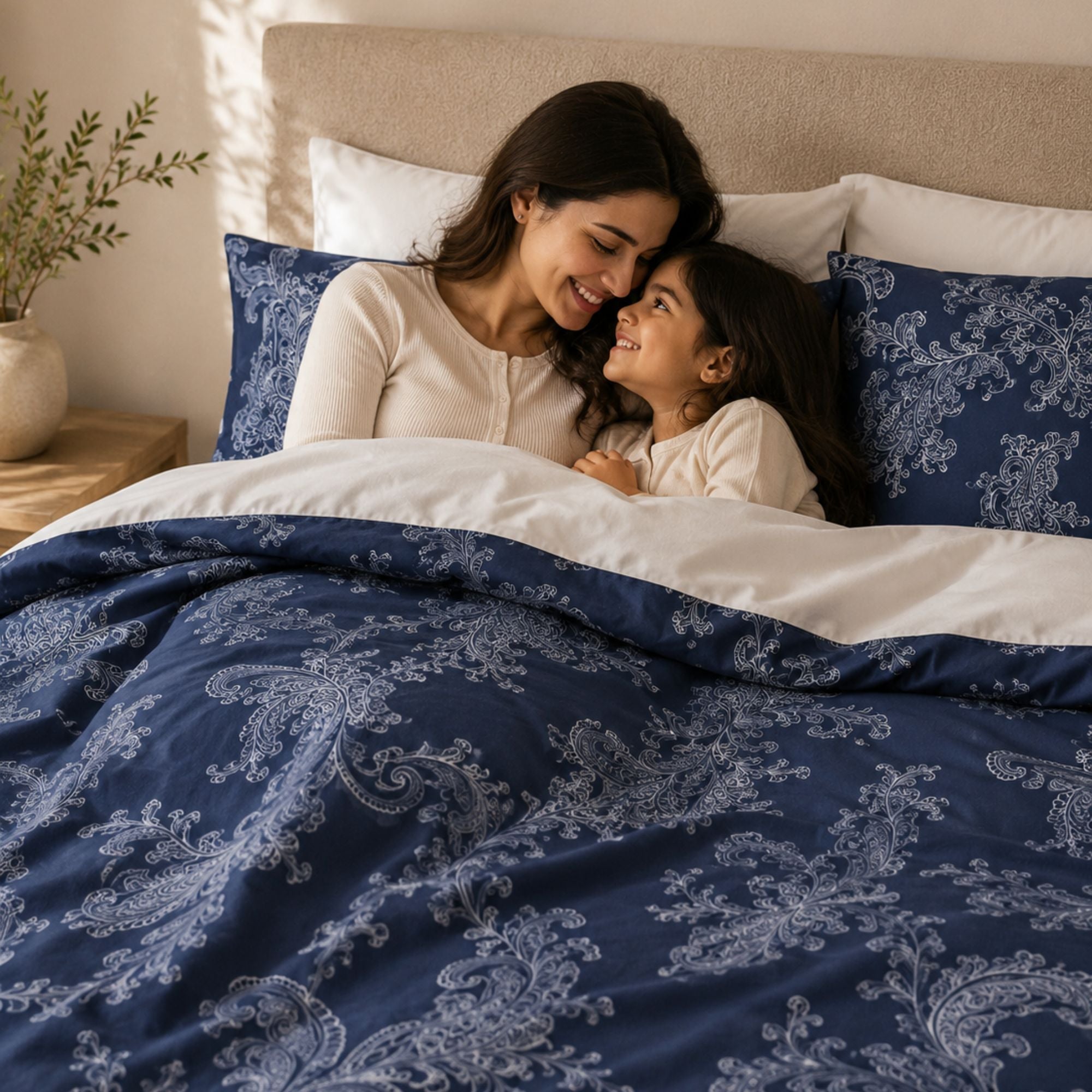 Mira Quilt &amp; Reversible Duvet Cover Set