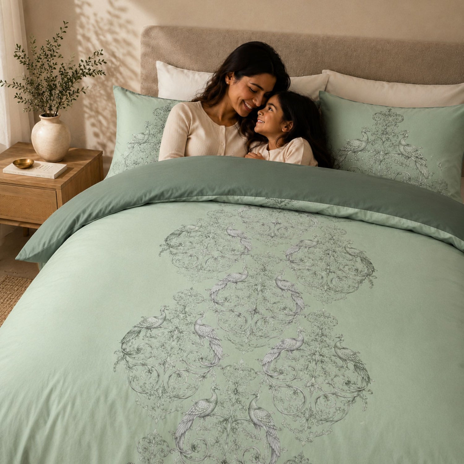 Pavos Quilt &amp; Reversible Duvet Cover Set