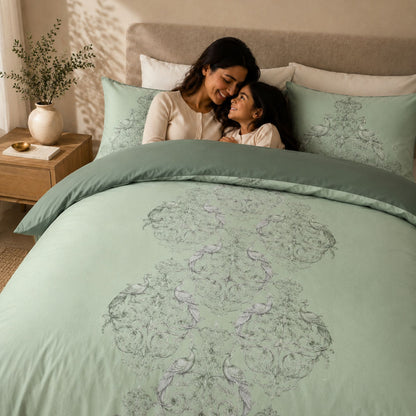 Pavos Quilt &amp; Reversible Duvet Cover Set